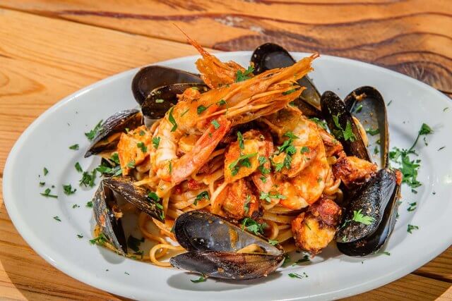 Seafood Linguini bassia seafood restaurant zante zakynthos greece